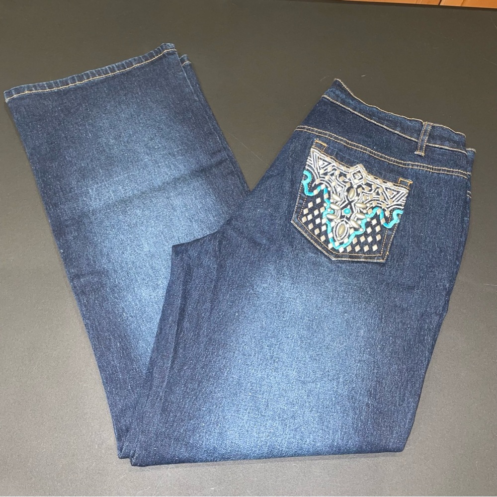 DIANE GILMAN DGH Boot Cut Studded Jeans